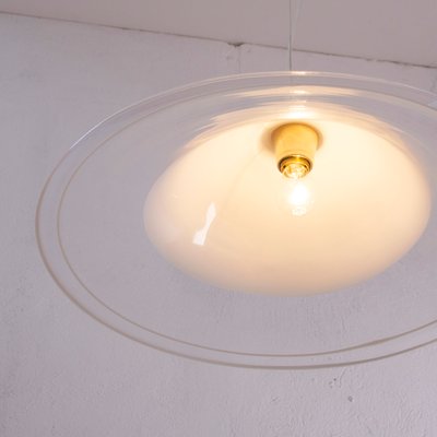 White Murano Glass Ceiling Lamp with Hot Applications-MPO-1325999