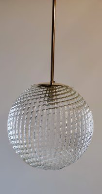 White Murano Glass Pendant Light attributed to Seguso Vetri d'Arte, 1930s-INI-1799279