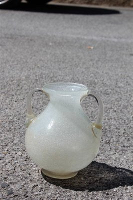 White Murano Glass Vase from Seguso, 1940s-EH-627521