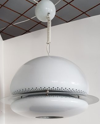 White Nictea UFO-Shaped Ceiling Lamp by Afra & Tobia Scarpa for Flos, 1960s-QDP-394350