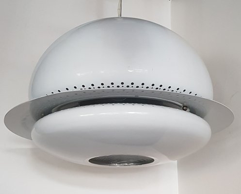 White Nictea UFO-Shaped Ceiling Lamp by Afra & Tobia Scarpa for Flos, 1960s-QDP-394350