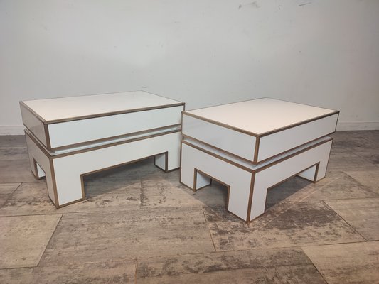 White Nightstands by Alain Delon for Maison Jansen, 1975, Set of 2-WBX-1423054