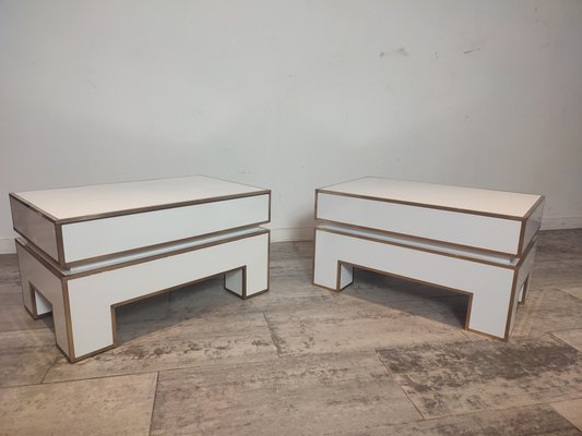 White Nightstands by Alain Delon for Maison Jansen, 1975, Set of 2-WBX-1423054