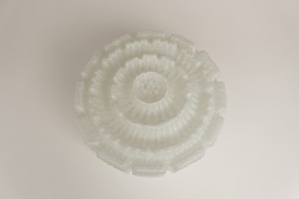 White Opal Glass Pendant Light in the Shape of a Flower from Limburg, 1970s-DUM-2027065