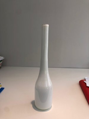 White Opalin Glass Vase-BA-1365336