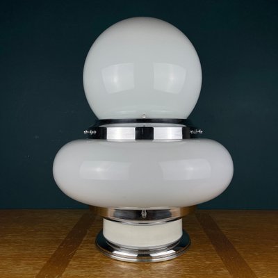 White Opaline Glass Table from UFO, Italy, 1970s-WQC-1372040