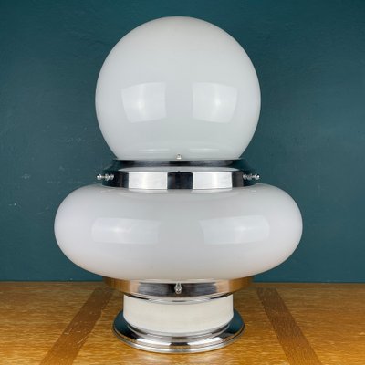 White Opaline Glass Table from UFO, Italy, 1970s-WQC-1372040