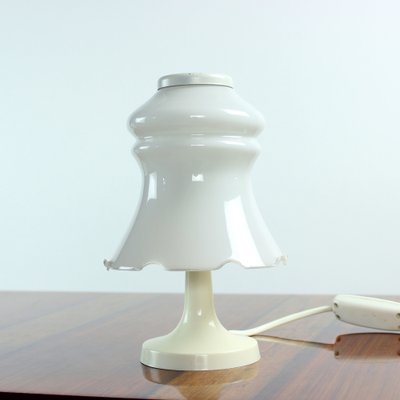 White Opaline Glass Table Light from Opp Jihlava, Czechoslovakia, 1960s-UL-1263554