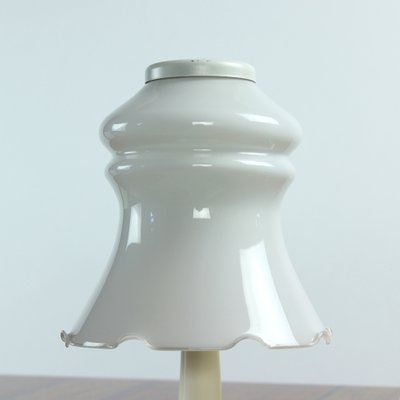 White Opaline Glass Table Light from Opp Jihlava, Czechoslovakia, 1960s-UL-1263554