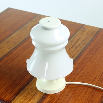 White Opaline Glass Table Light from Opp Jihlava, Czechoslovakia, 1960s-UL-1263554