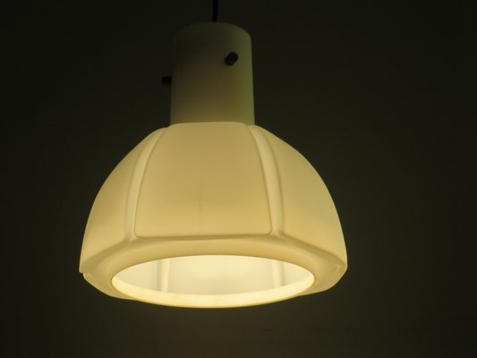 White Opaline Hanging Lamp from Glashütte Limburg, Germany, 1960s-UKG-1209463