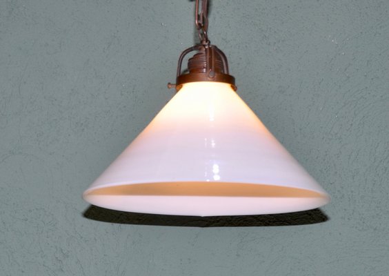 White Opaline Pendant Lamp, 1920s-ROJ-1406320