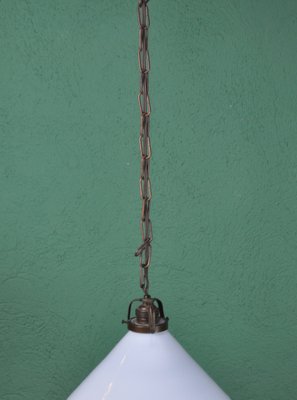 White Opaline Pendant Lamp, 1920s-ROJ-1406320