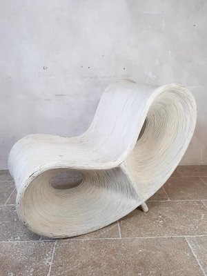 White Painted Rattan and Bamboo Lounge Chair by Ron Arad, 2006-TDA-1376314