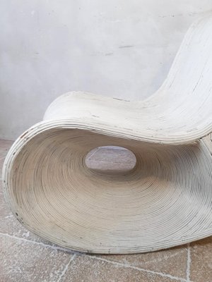 White Painted Rattan and Bamboo Lounge Chair by Ron Arad, 2006-TDA-1376314