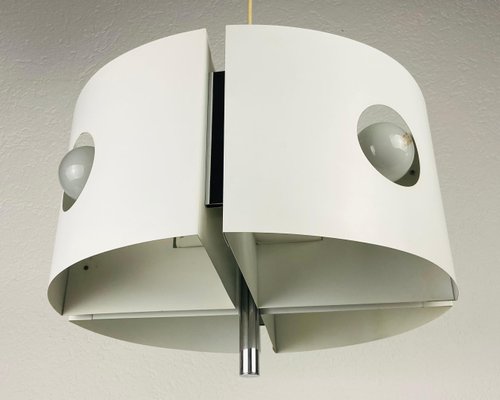 White Pendant Lamp by Klaus Hempel for Kaiser Leuchten, 1970s-PUK-973387