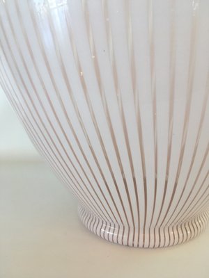 White & Pink Murano Glass Amphora Vase from Franco Valmarana, 1970s-TKI-845398