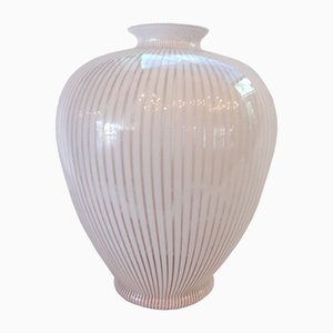 White & Pink Murano Glass Amphora Vase from Franco Valmarana, 1970s-TKI-845398