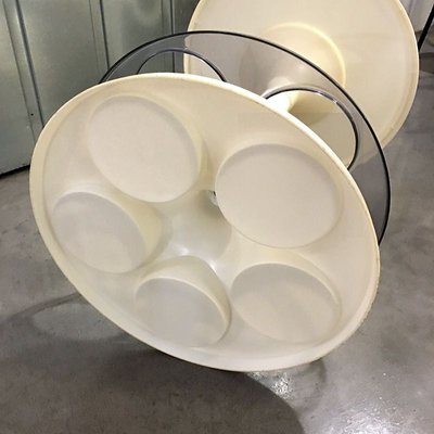 White Plastic Bottle Rack, 1970s-BVG-825591