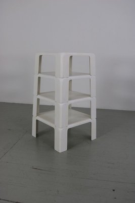 White Plastic Quattro Gatti Side Tables by Mario Bellini for B&B Italia, 1967, Set of 4-AA-825779