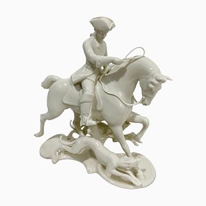 White Porcelain Sculpture by Theodor Kärner Red Hunt for Nymphenburg-UCH-1288581