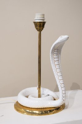 White Porcelain Table Lamp attributed to Tommaso Barbi, Italy, 1970s-UJE-1705693