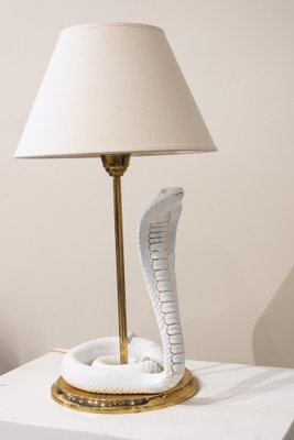 White Porcelain Table Lamp attributed to Tommaso Barbi, Italy, 1970s-UJE-1705693