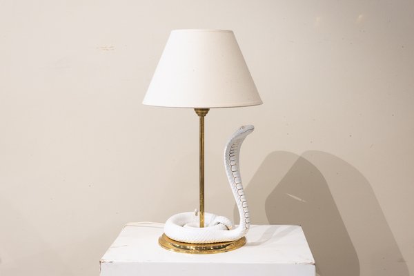 White Porcelain Table Lamp attributed to Tommaso Barbi, Italy, 1970s-UJE-1705693