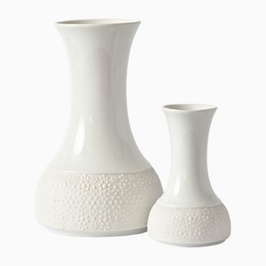 White Porcelain Vases from Thomas, 1970s, Set of 2-IXK-1084350