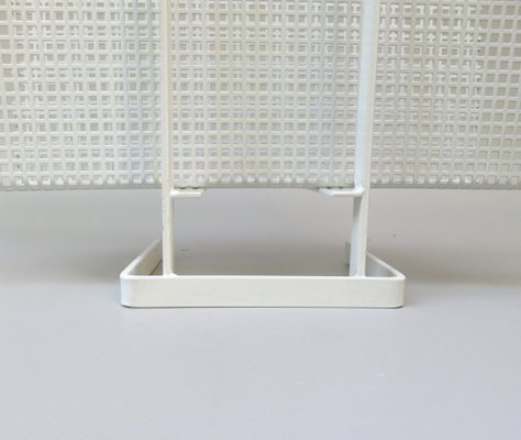 White Powder-Coated Metal Magazine Rack, 1970s-EY-952647