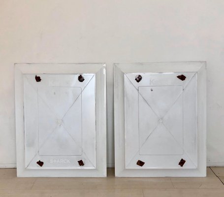 White PVC Rectangular Mirror from Kartell, 1990s-ZLY-614543