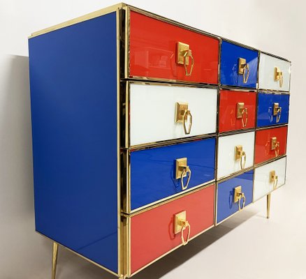 White Red and Blue Chest of Drawers, 1970s-WIM-1121960