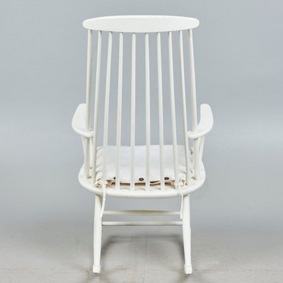 White Scandinavian Rocking Chair, 1960s-XHV-1716614