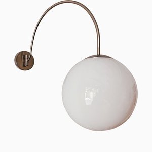 White Sphere Wall Lamp with Adjustable Arm-QLH-1130422