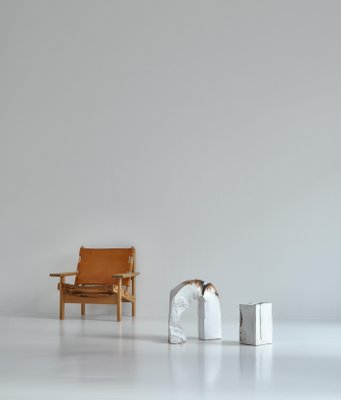 White Stoneware Sculpture by Ole Bjørn Krüger from Own Studio, Denmark, 1960s-WRF-876494