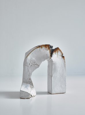 White Stoneware Sculpture by Ole Bjørn Krüger from Own Studio, Denmark, 1960s-WRF-876494