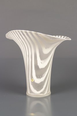 White Striped Glass Vase by Peill & Putzle, 1970s-KEG-904533