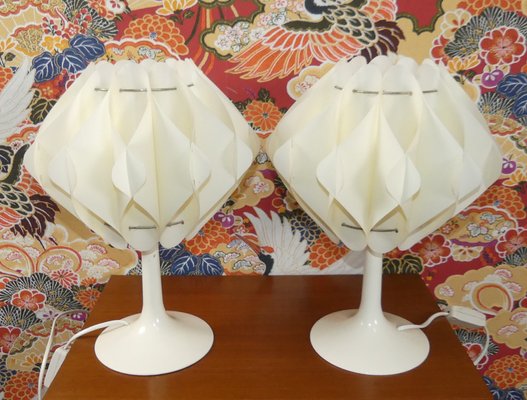 White Table Lamps from Zicoli, 1970s, Set of 2-AFE-1152745