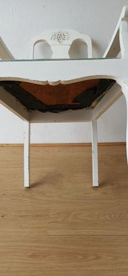 White Throne Chair, Sweden, 1950s-ZEF-1735277