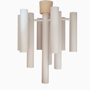 White Tube Space Age Ceiling Lamp by Temde from Temde-QDP-1389846