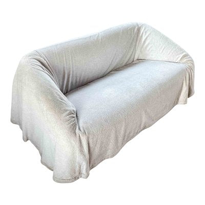 White Velvet 2-Seater Mantilla Sofa by Kazuhide Takahama for Studio Simon, 1973-RPH-988621