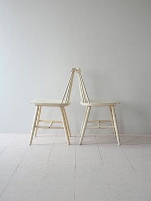 White Vintage Chairs, 1960s, Set of 2-QWP-2042069