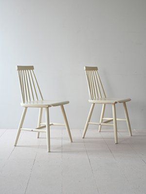 White Vintage Chairs, 1960s, Set of 2-QWP-2042069