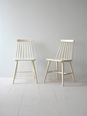 White Vintage Chairs, 1960s, Set of 2-QWP-2042069