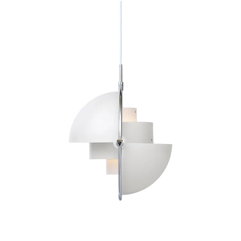 Multi-Lite Pendant Lamp by Gubi #Large/White Semi Matt/Chrome