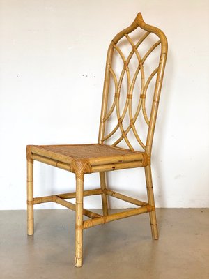 Wicker and Bamboo Chair, 1970s-NPC-1309712