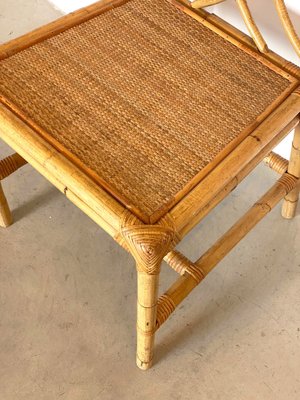 Wicker and Bamboo Chair, 1970s-NPC-1309712