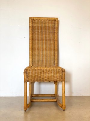 Wicker and Bamboo Chair, 1970s-NPC-1291147