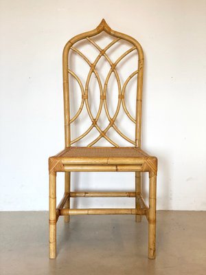 Wicker and Bamboo Chair, 1970s-NPC-1309712