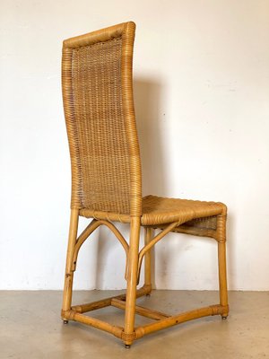 Wicker and Bamboo Chair, 1970s-NPC-1291147